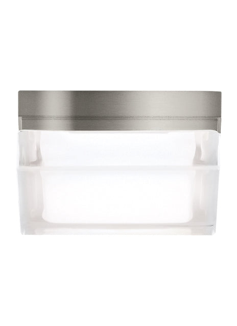 Boxie LED Flush Mount in Satin Nickel
