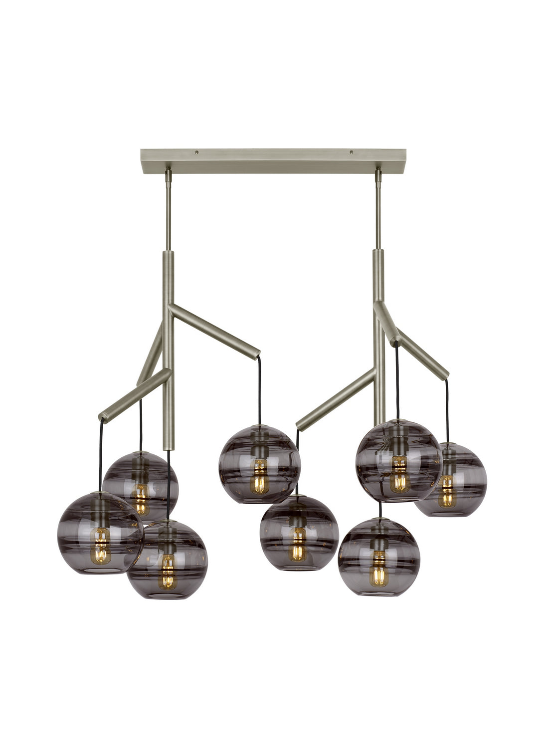 Sedona Eight Light Chandelier in Satin Nickel