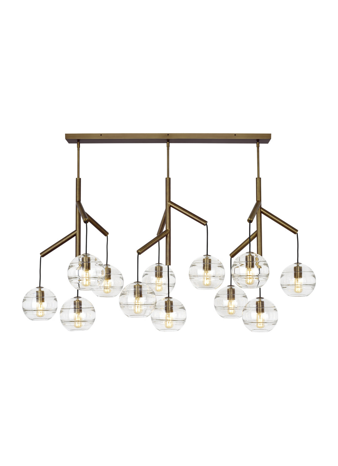 Sedona LED Chandelier in Aged Brass