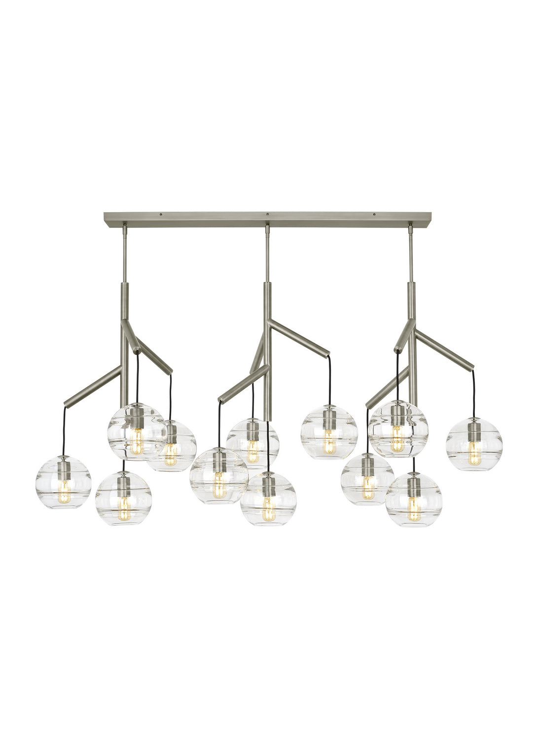Sedona 12 Light Chandelier in Satin Nickel