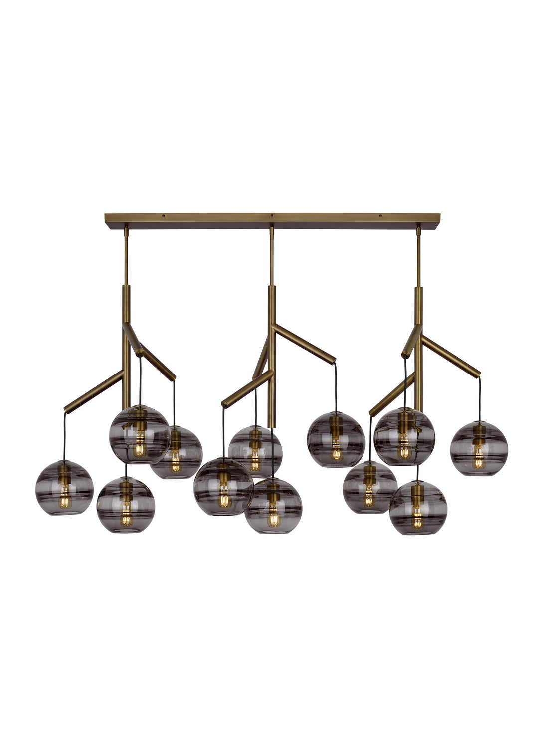 Sedona 12 Light Chandelier in Aged Brass
