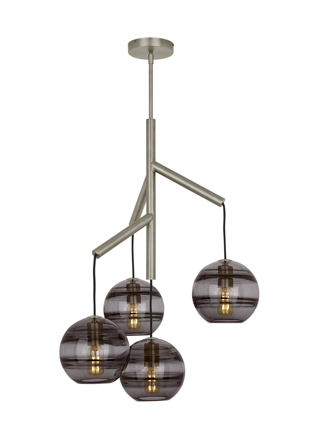 Sedona Four Light Chandelier in Satin Nickel
