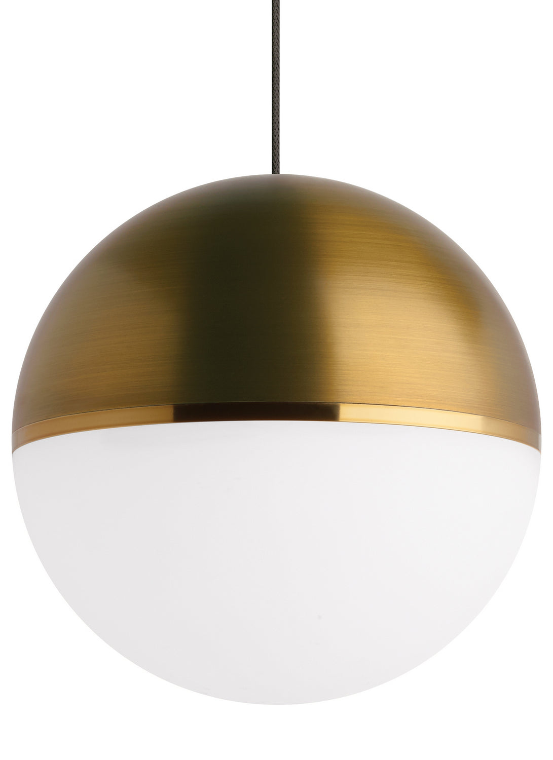Akova LED Pendant in Aged Brass