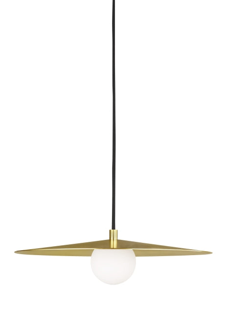 Pirlo One Light Pendant in Aged Brass