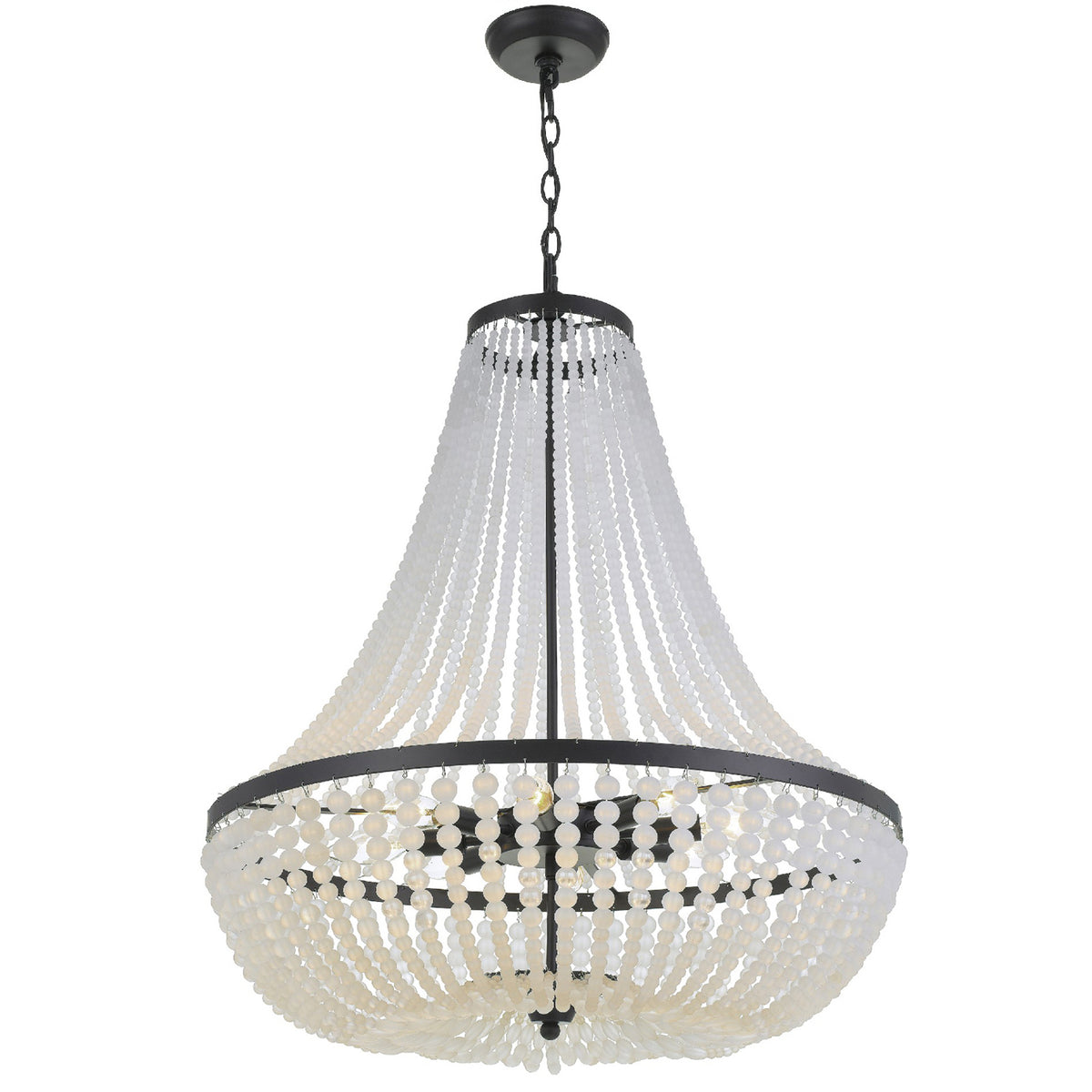 Rylee Eight Light Chandelier in Matte Black