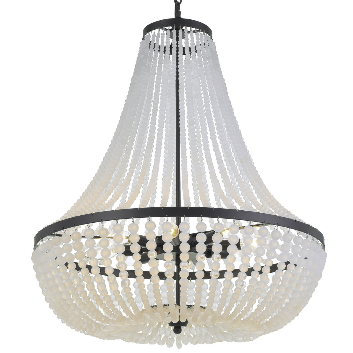 Rylee Eight Light Chandelier in Matte Black