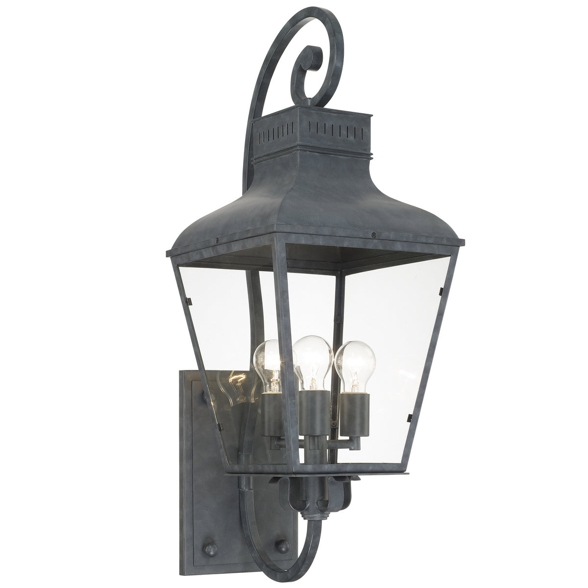 Dumont Three Light Outdoor Wall Sconce in Graphite