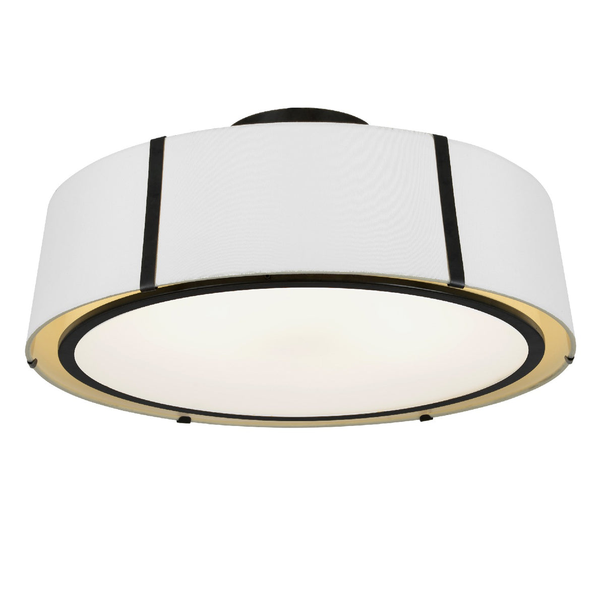 Fulton Six Light Semi Flush Mount in Black