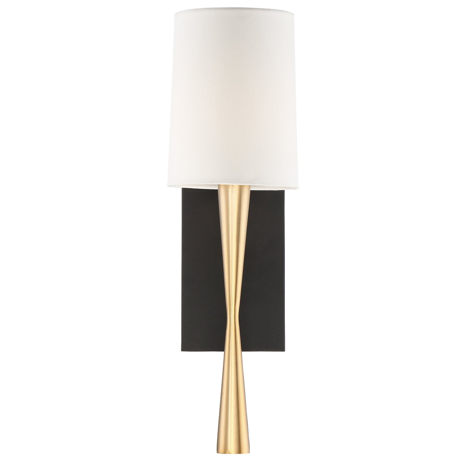 Trenton Wall Sconce in Aged Brass + Black Forged