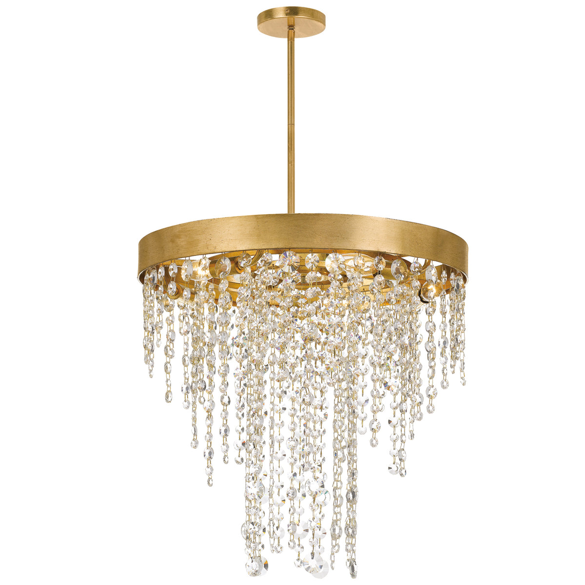 Winham Five Light Chandelier in Antique Gold