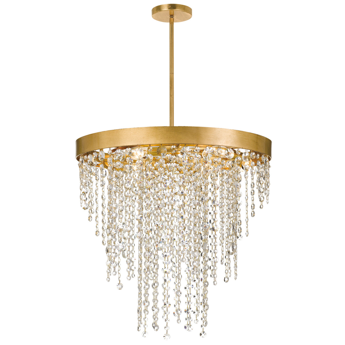 Winham Six Light Chandelier in Antique Gold