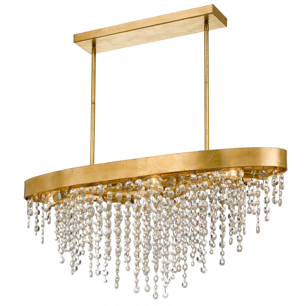 Winham Eight Light Chandelier in Antique Gold