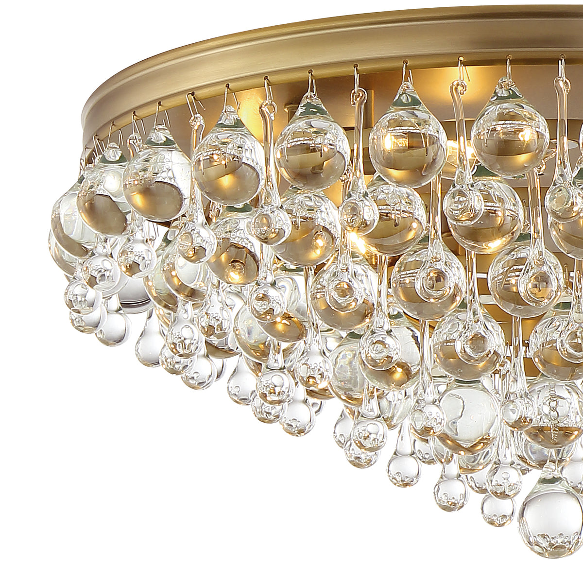 Calypso Six Light Flush Mount in Vibrant Gold