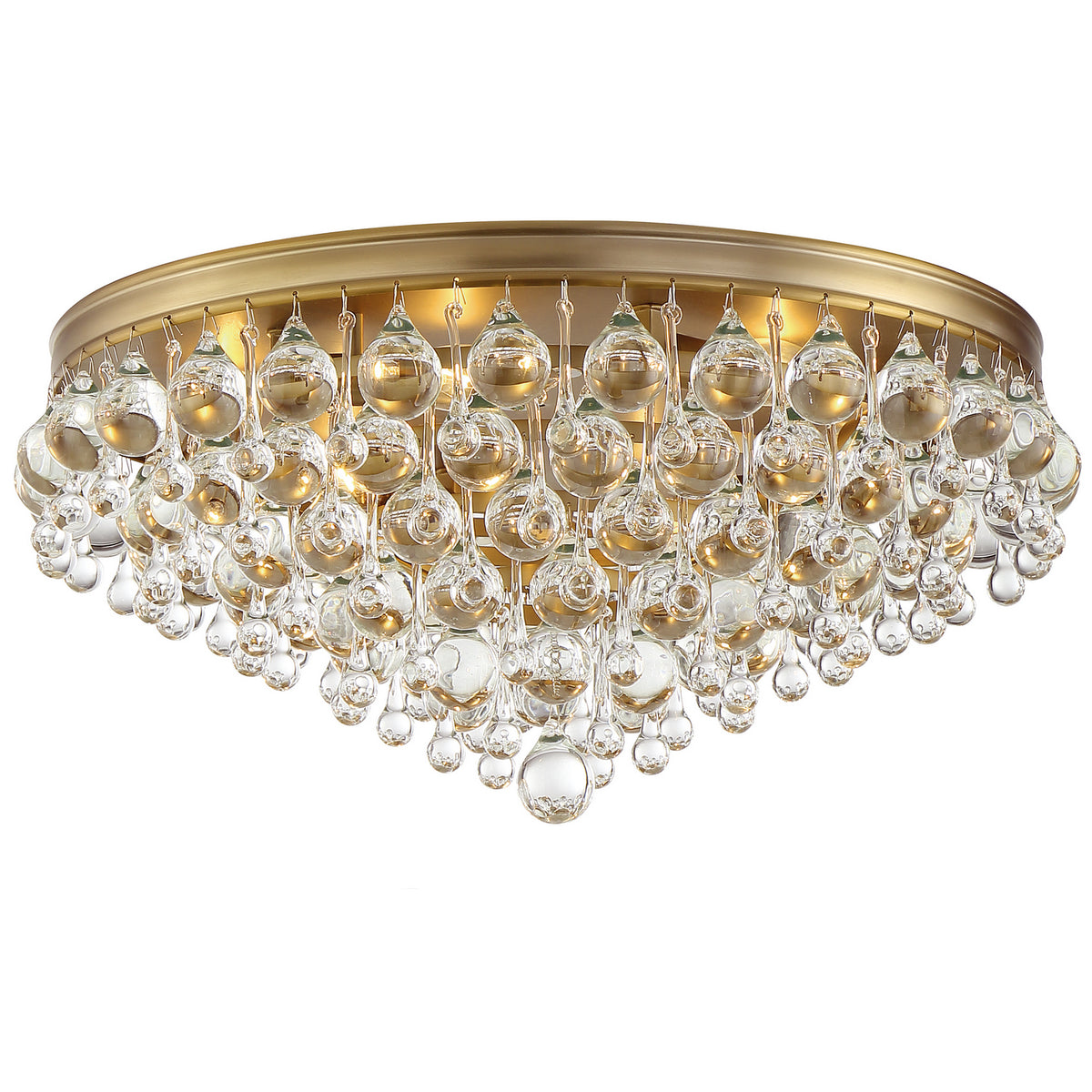 Calypso Six Light Flush Mount in Vibrant Gold