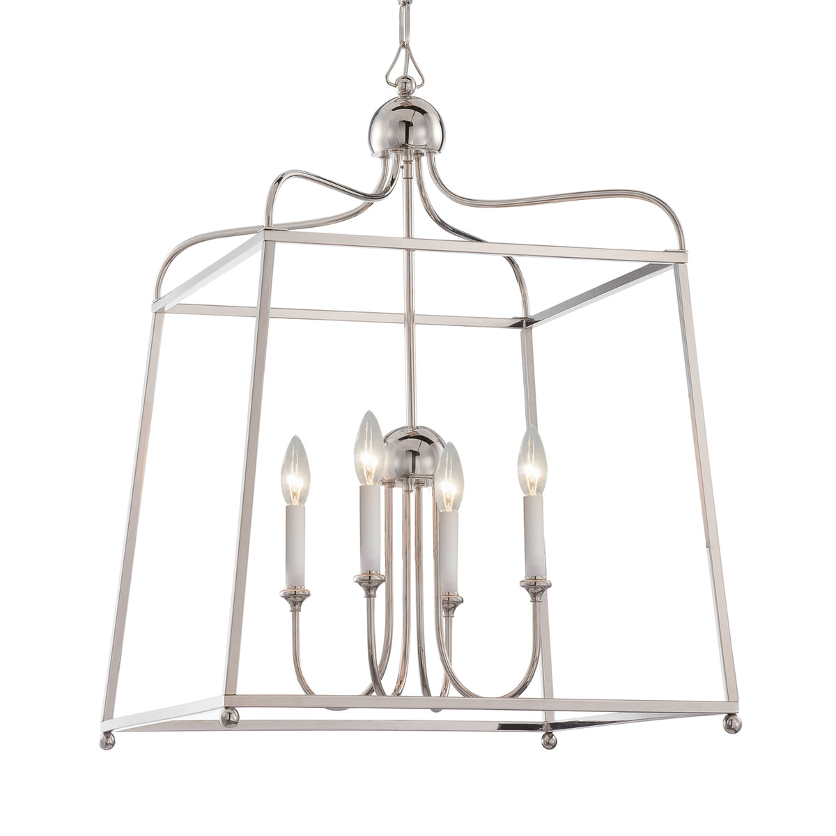Lustre à quatre lumières Sylvan en nickel poli