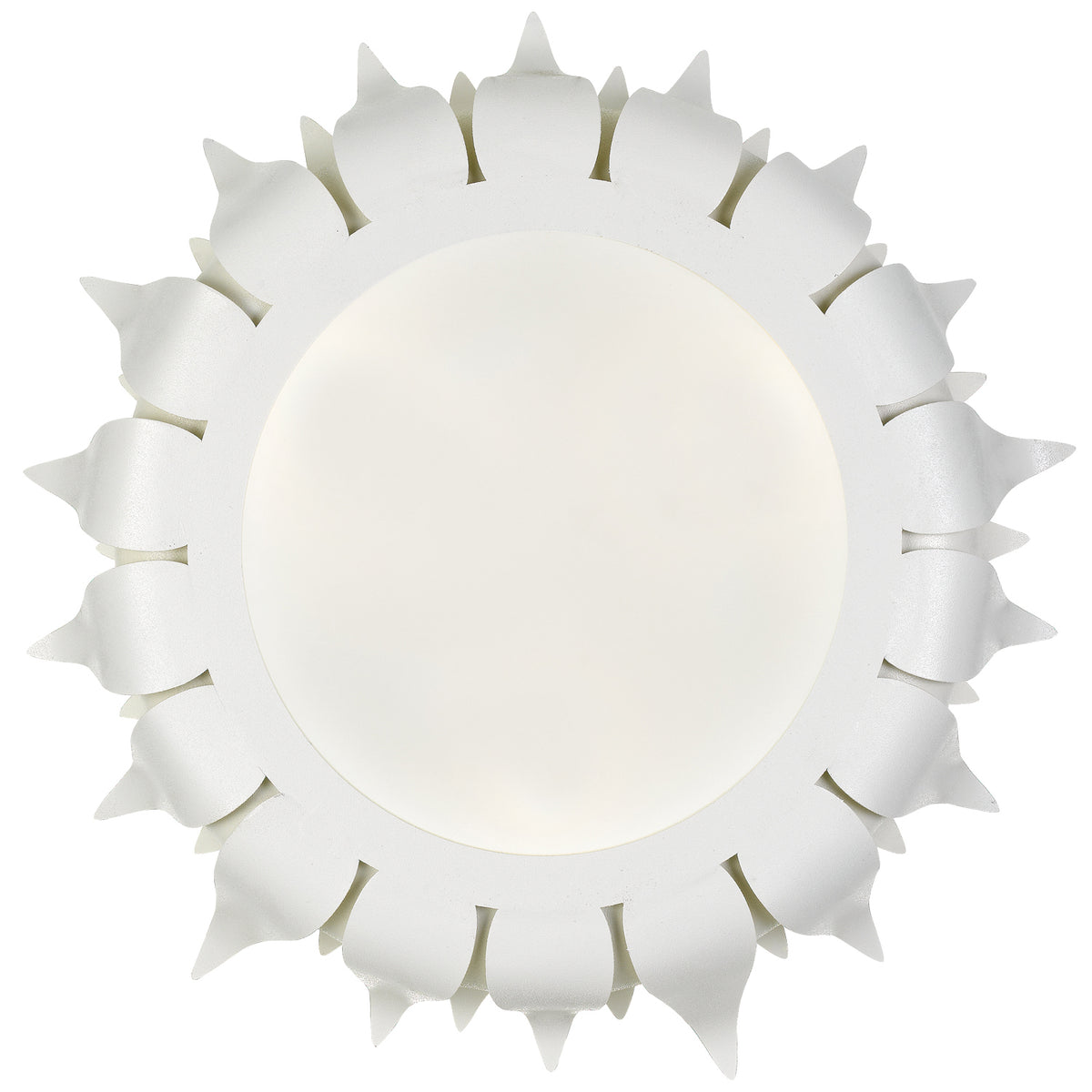 Broche Three Light Flush Mount in Matte White