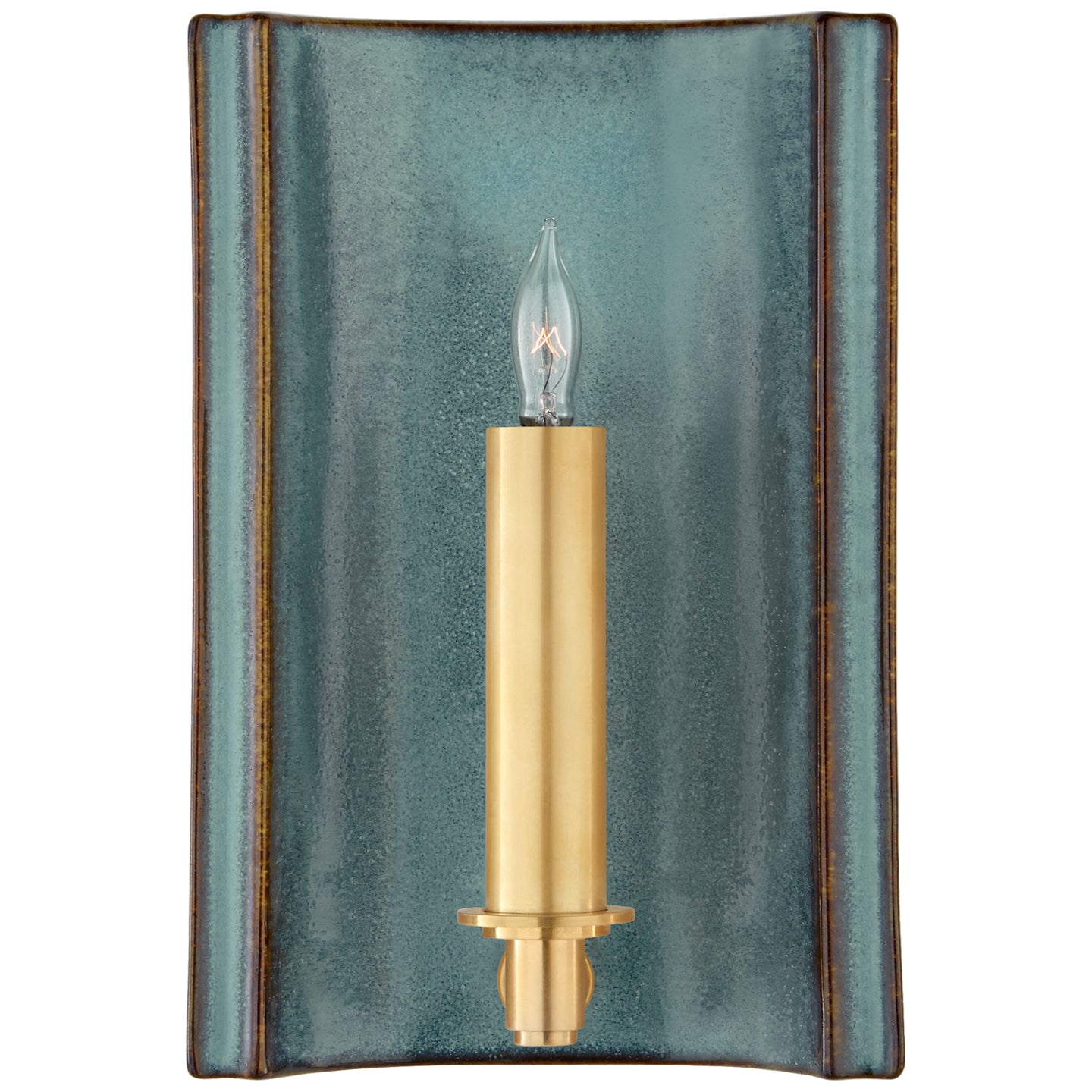 Leeds Small Rectangle Sconce in Oslo Blue