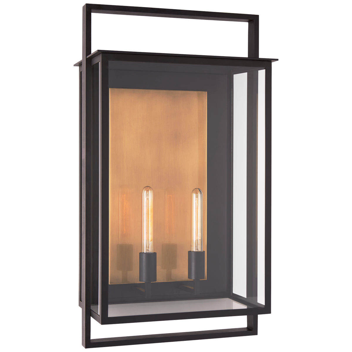 Halle Two Light Wall Lantern in Aged Iron