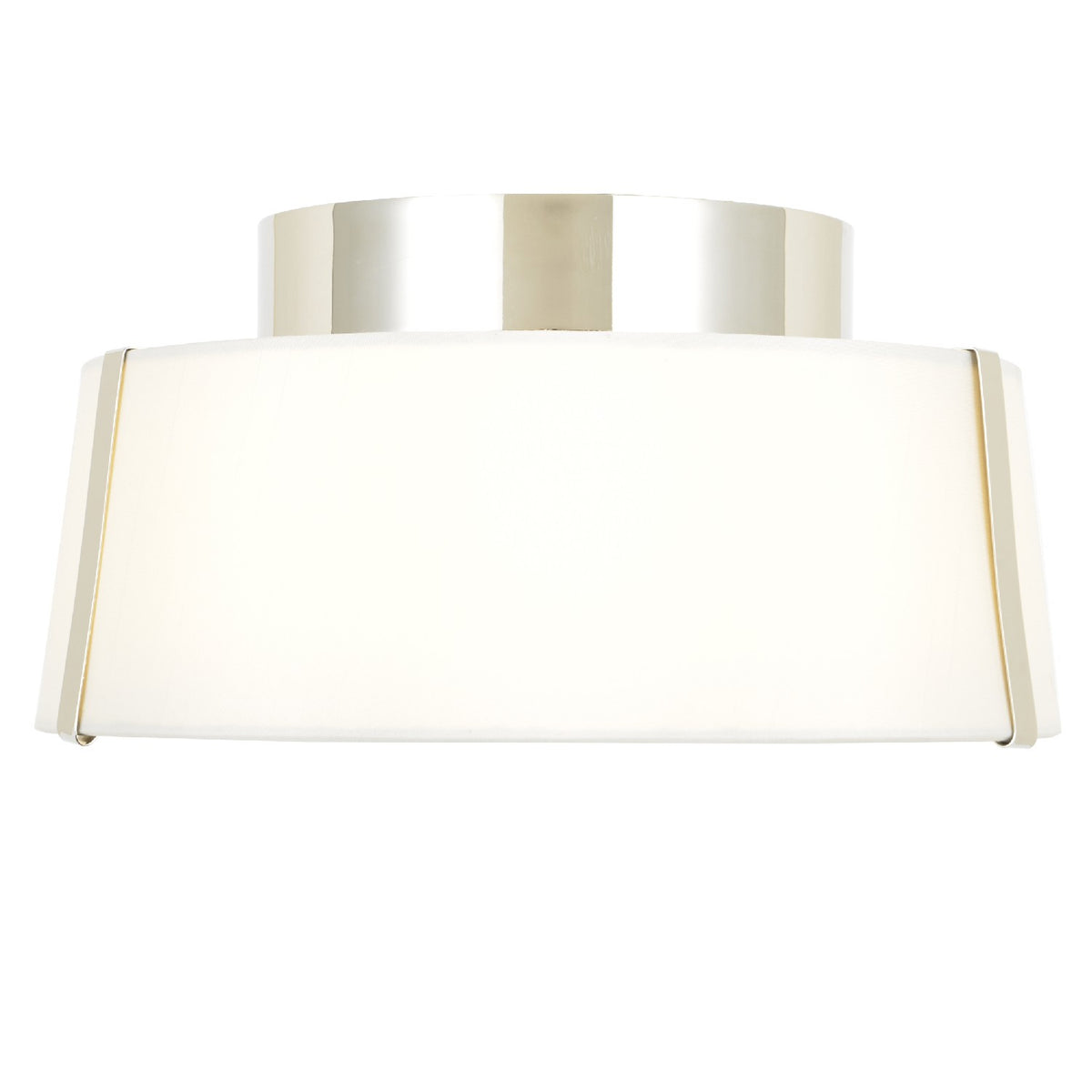 Fulton Two Light Semi Flush Mount in Polished Nickel