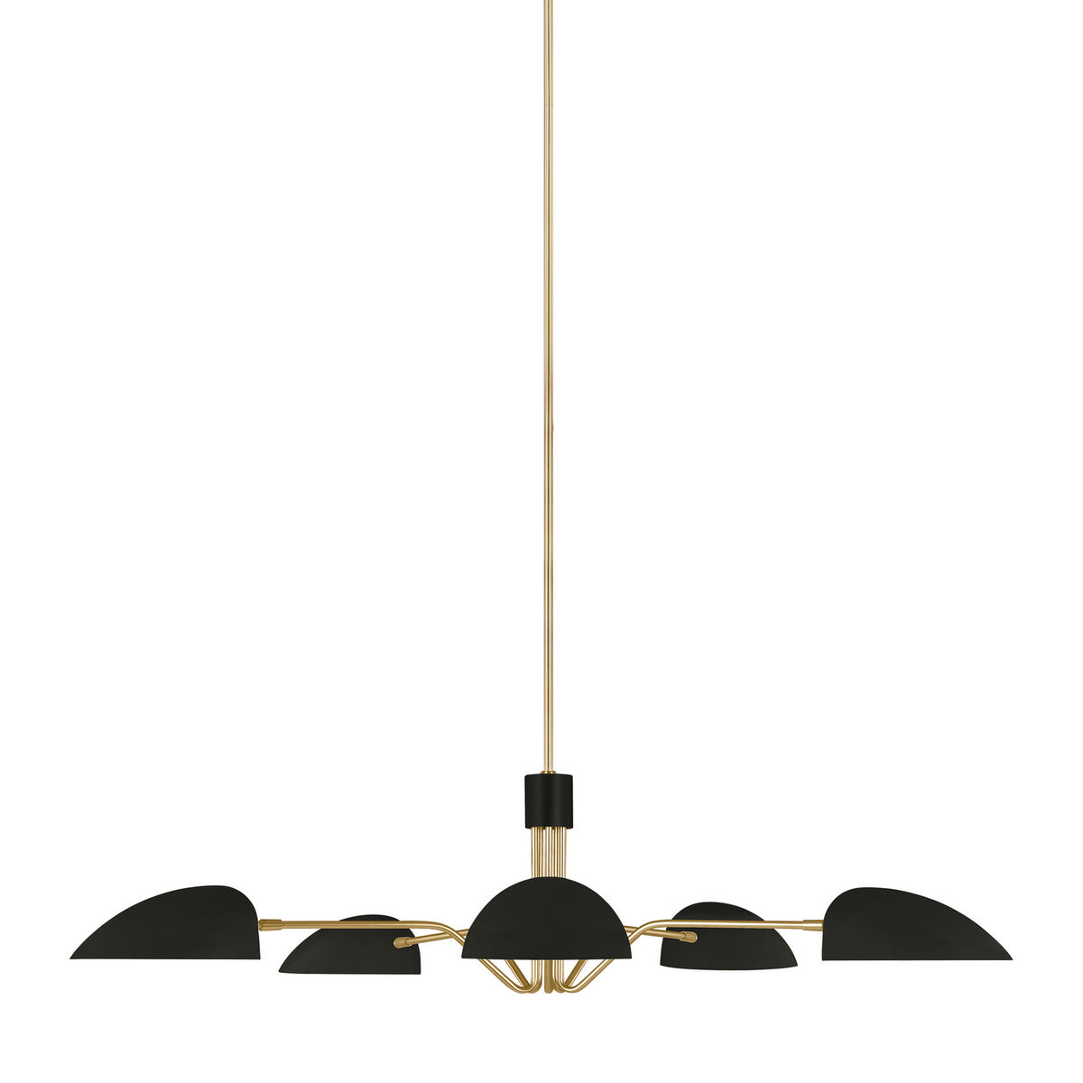 Jane Five Light Chandelier in Midnight Black