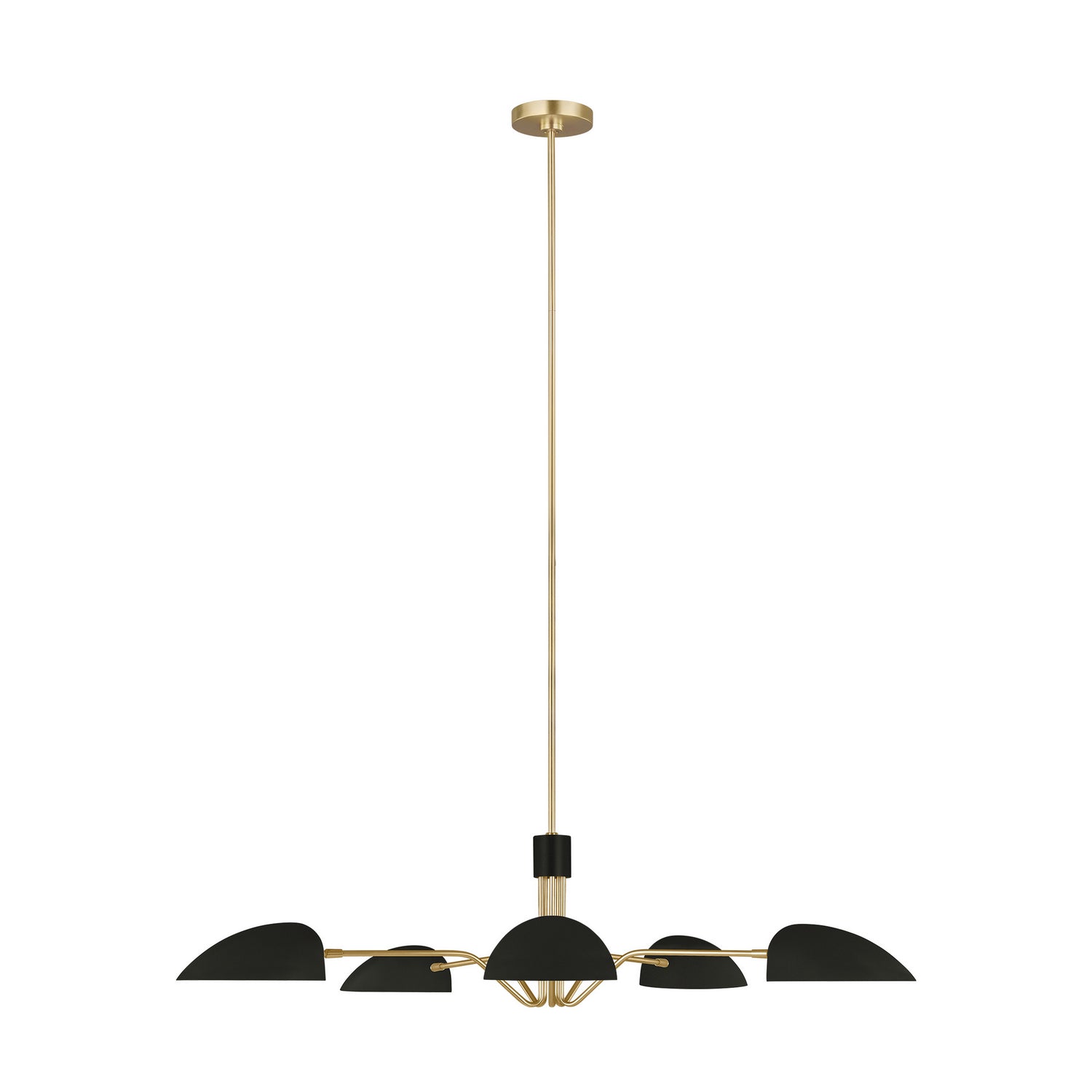 Lustre Jane à cinq lumières en noir minuit