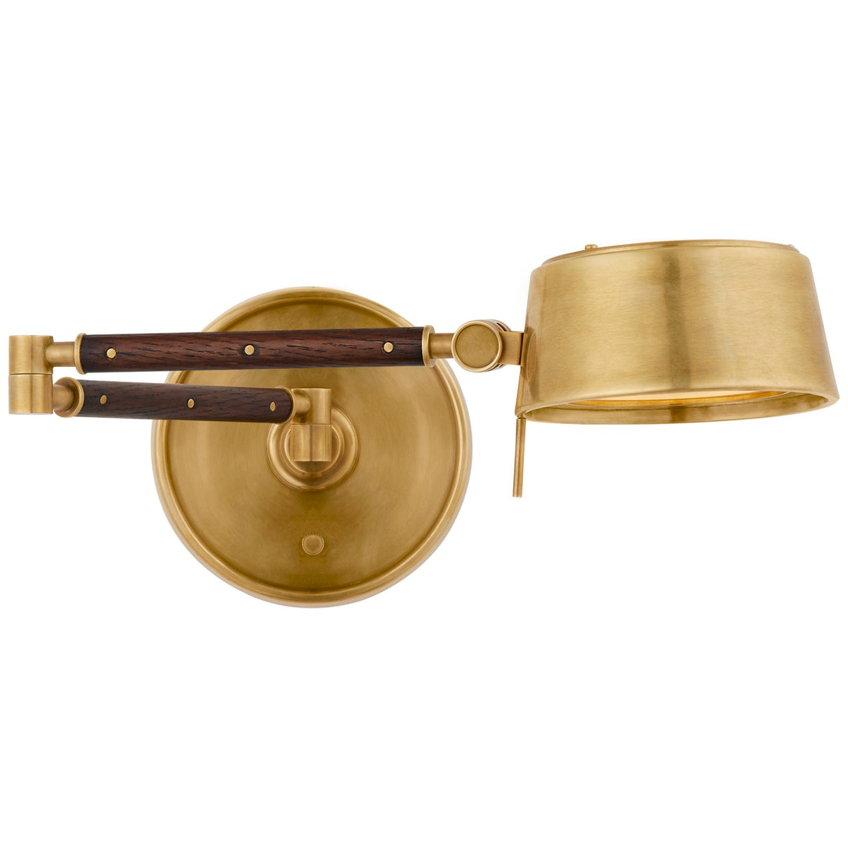 Alaster LED Wall Sconce in Natural Brass and Natural Rift Oak