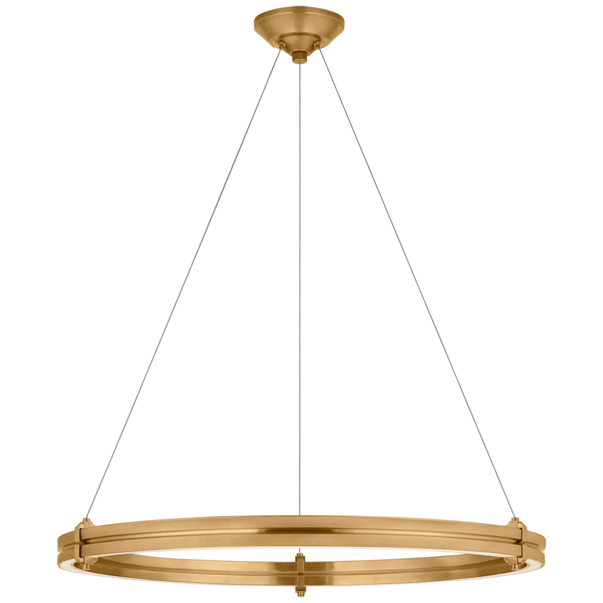 Paxton LED Chandelier in Natural Brass