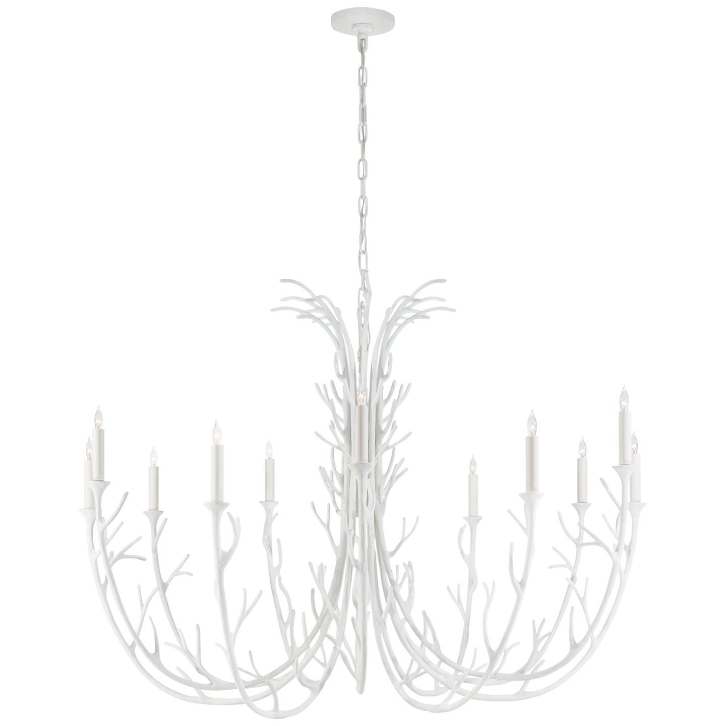 Silva Grande Chandelier in Plaster White