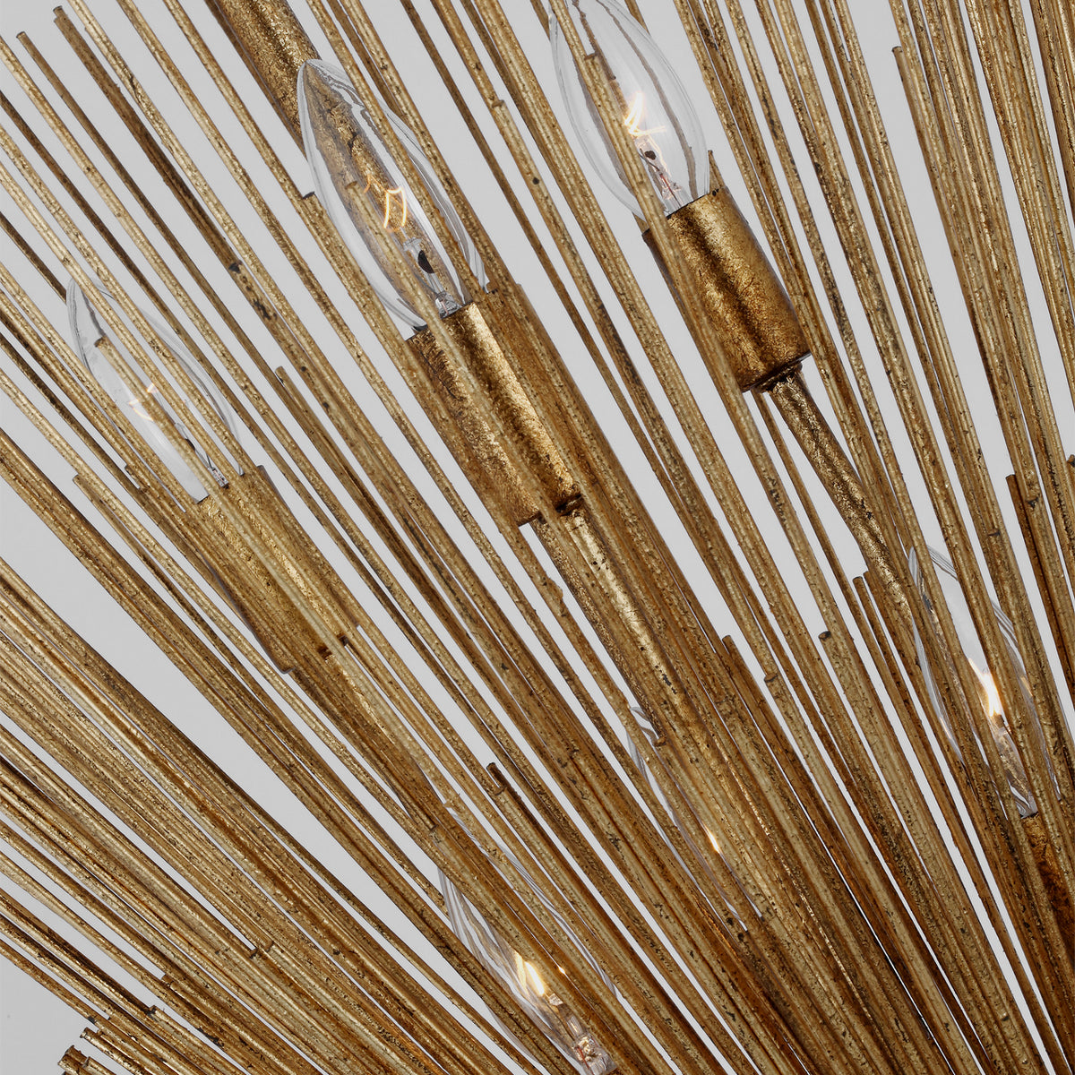Helios Six Light Pendant in Antique Gild