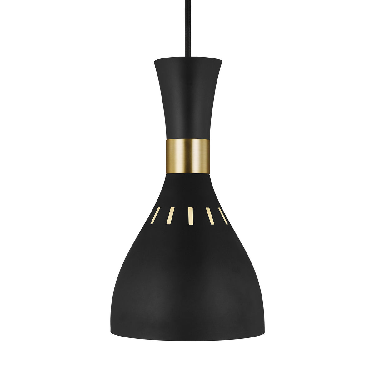 Joan One Light Pendant in Midnight Black