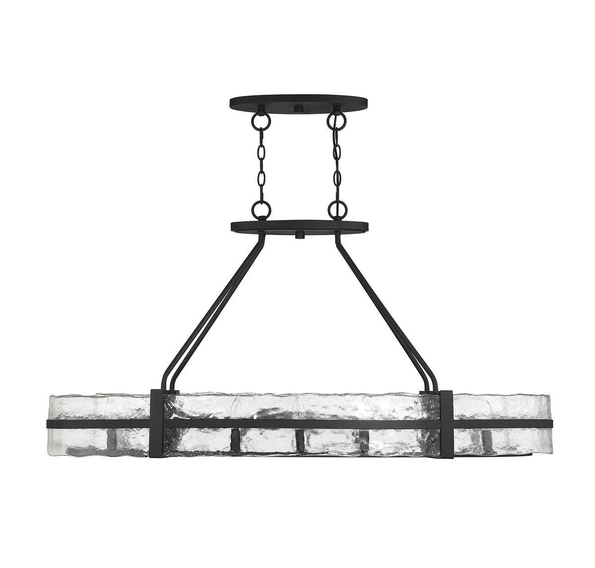 Hudson Ten Light Chandelier in Matte Black