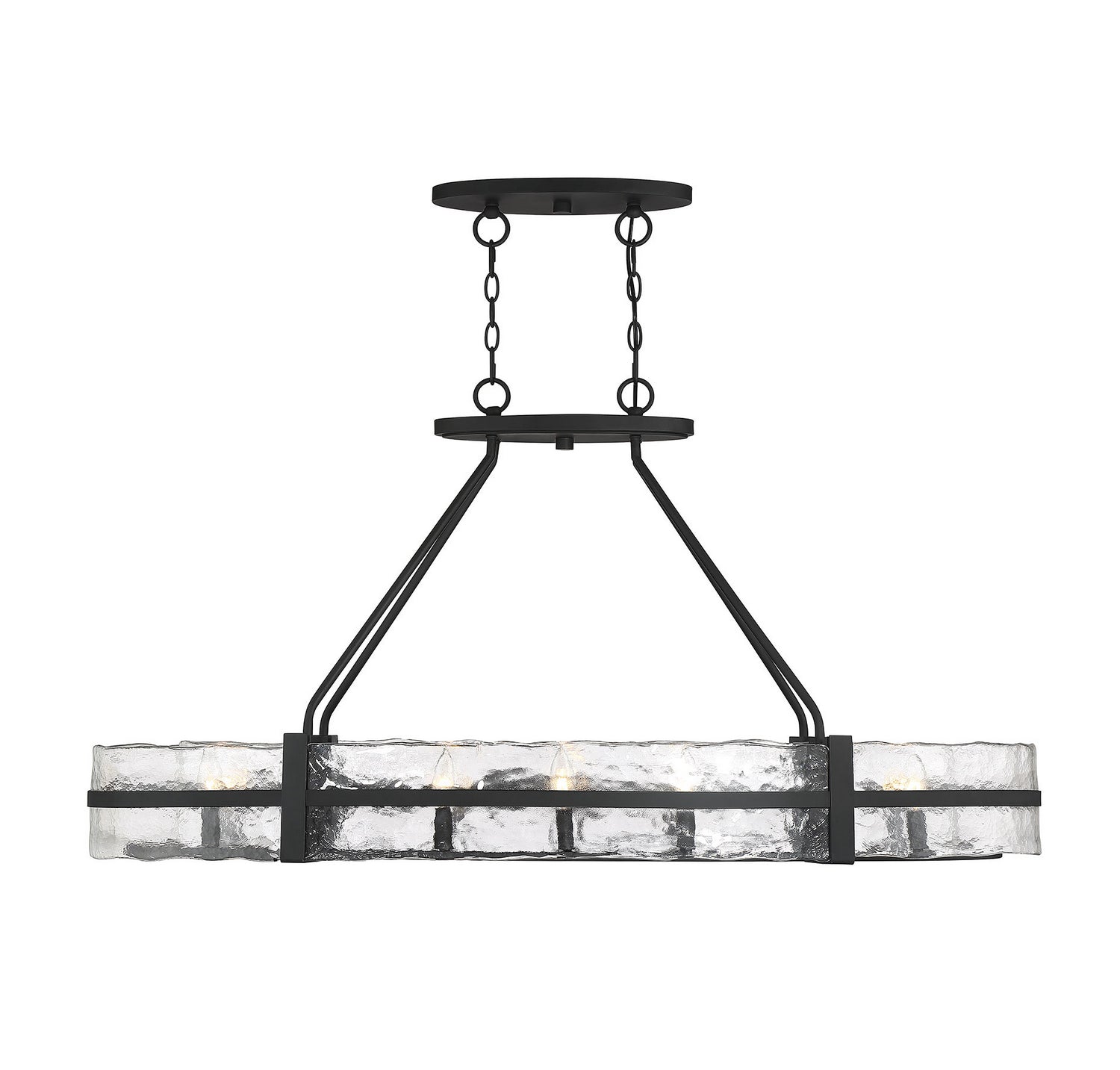 Hudson Ten Light Chandelier in Matte Black