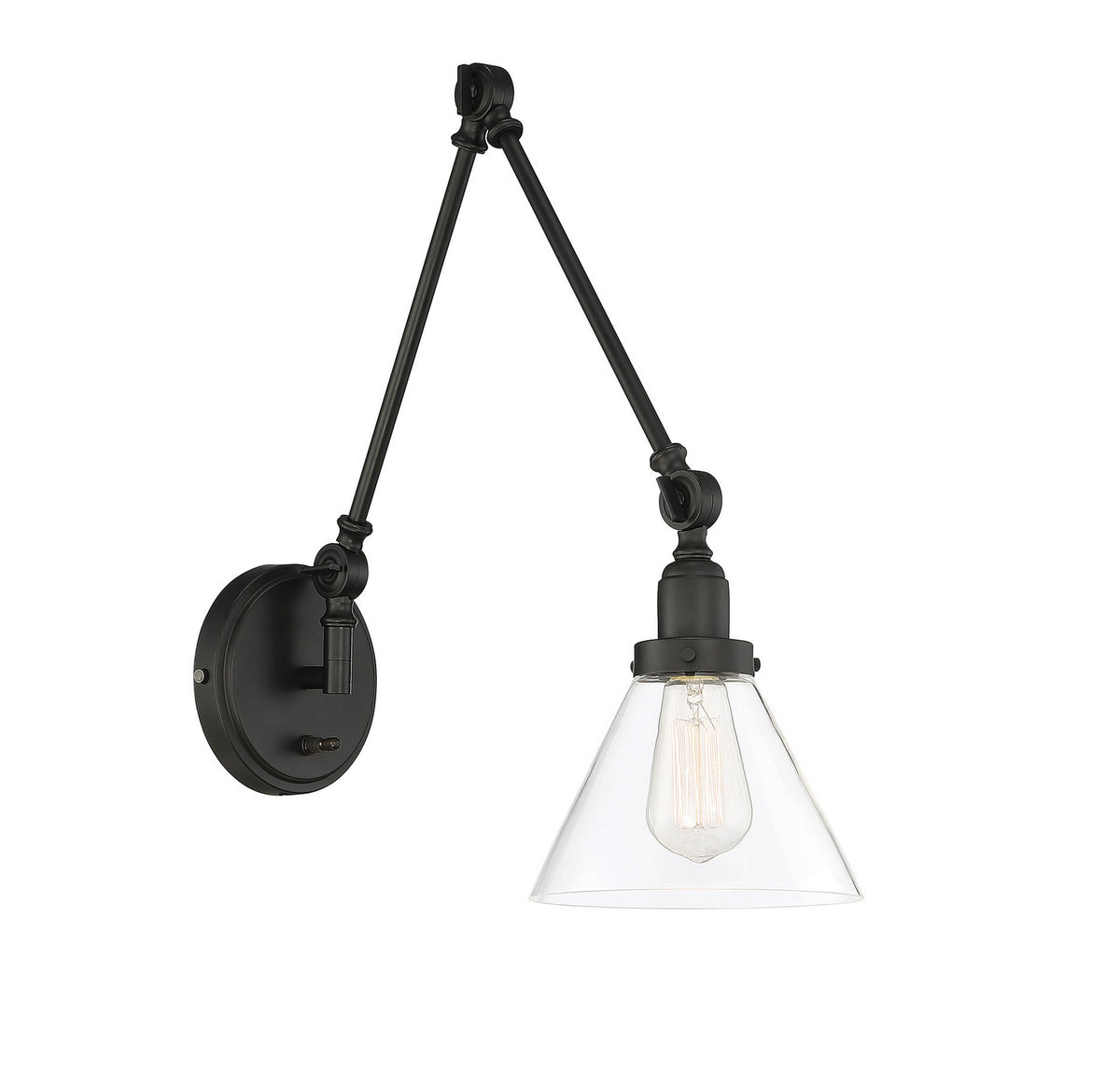 Drake One Light Wall Sconce in Matte Black