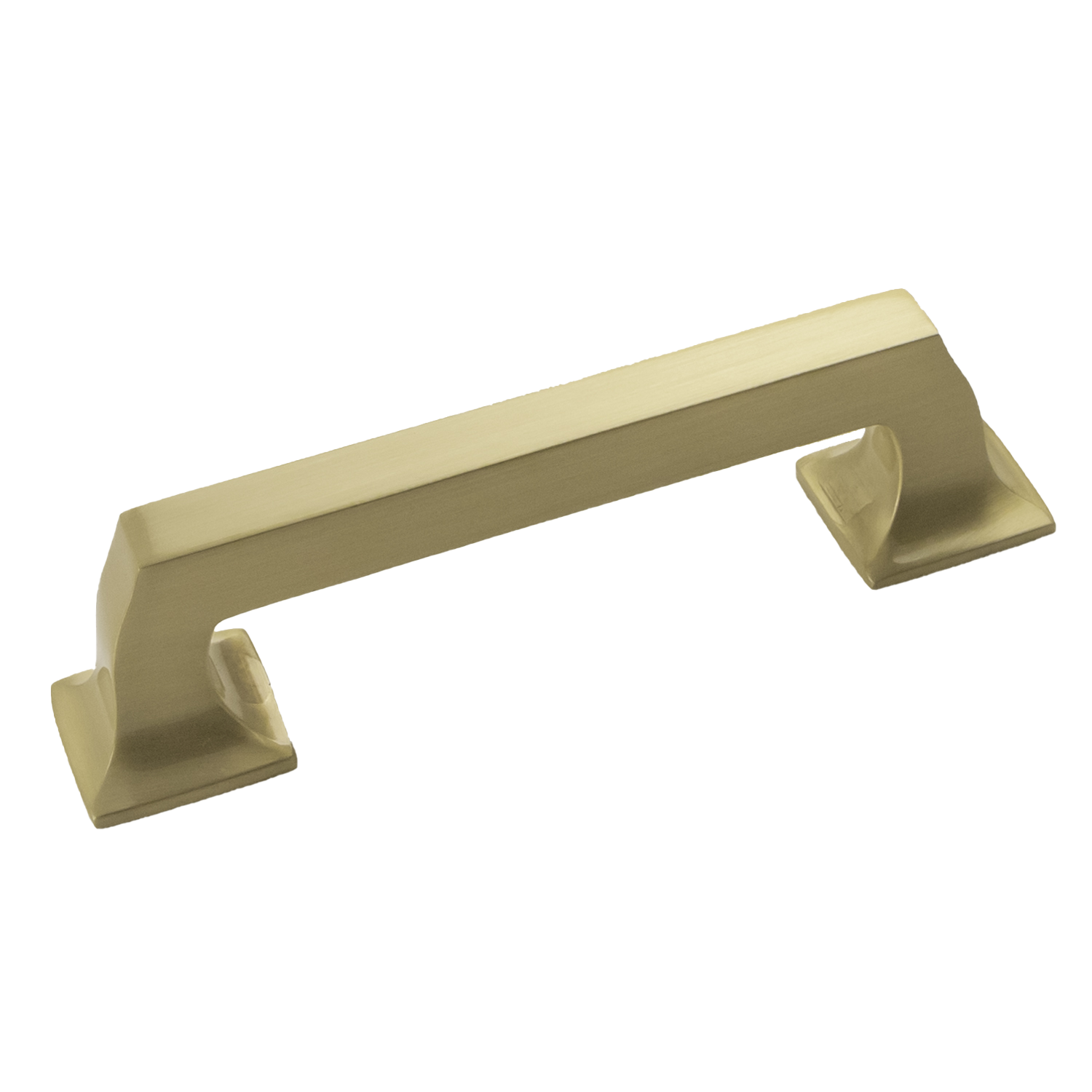 Studio II Collection Pull 3-3/4 Inch (96mm) Center to Center Brushed Golden Brass Finish