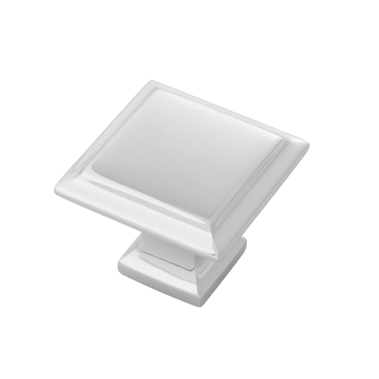 Studio II Collection Knob 1-1/4 Inch Square Polished Nickel Finish