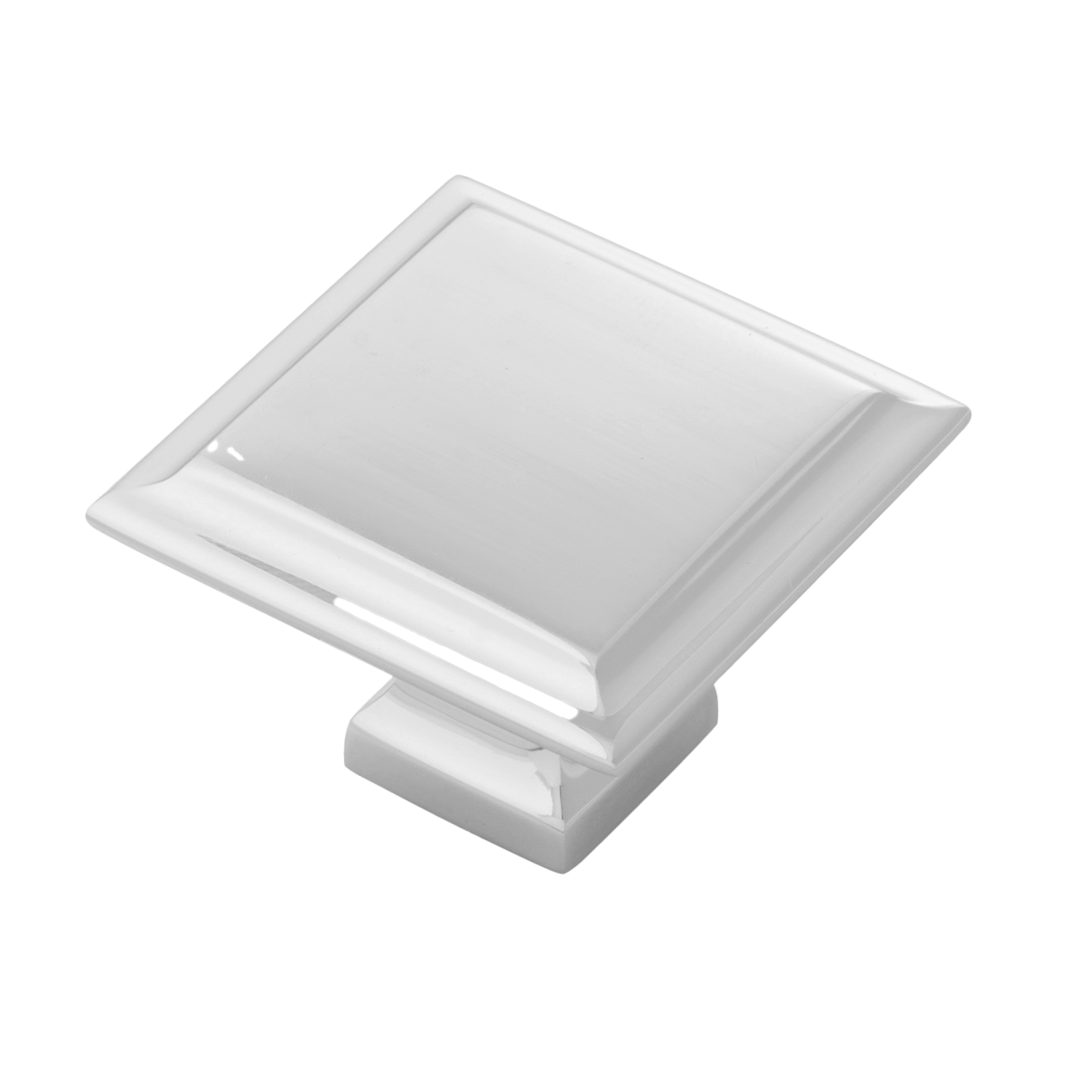 Studio II Collection Knob 1-1/2 Inch Square Polished Nickel Finish