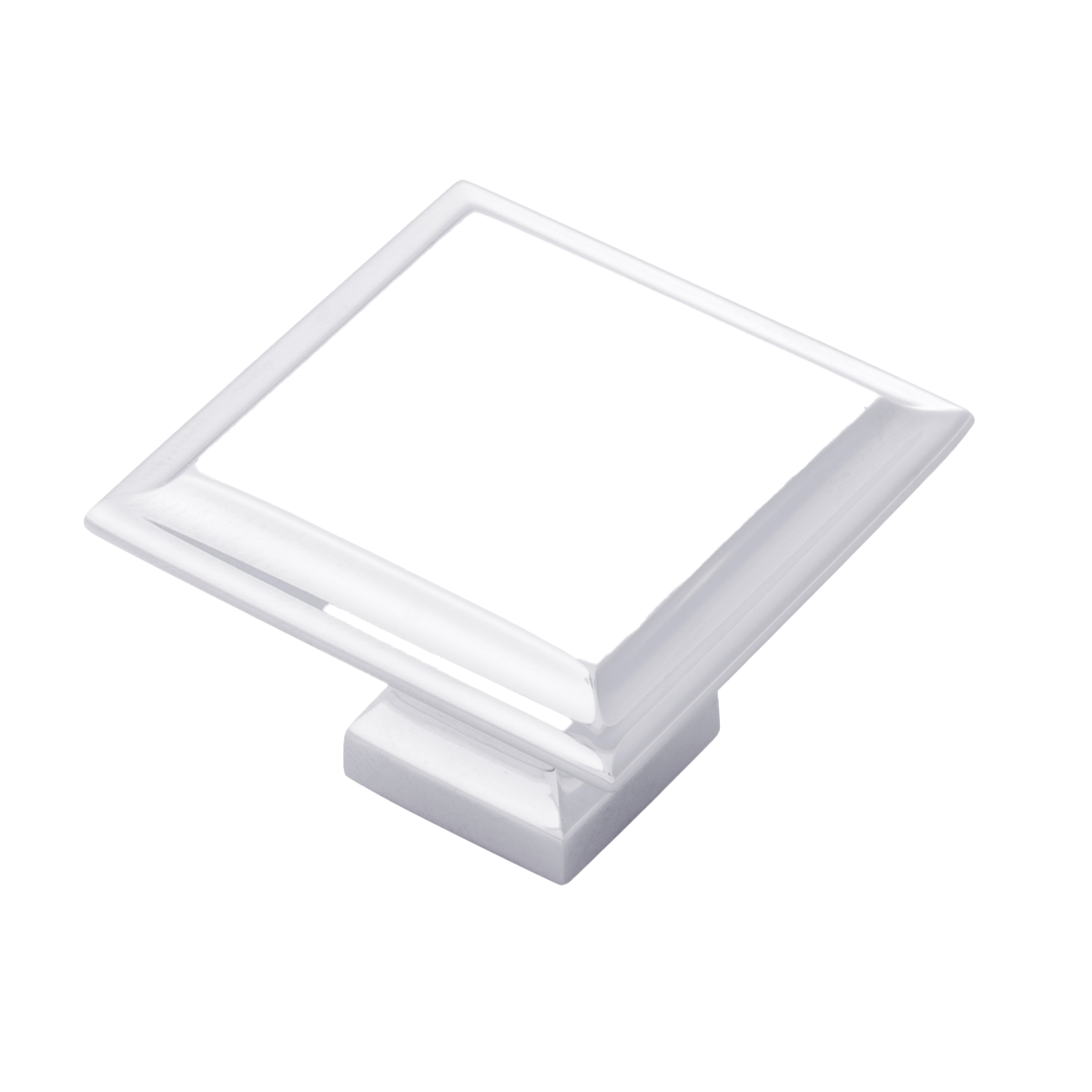 Studio II Collection Knob 1-1/2 Inch Square Chrome Finish