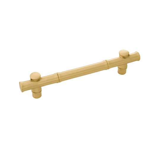 Junzi Collection Pull 5-1/16 Inch (128mm) Center to Center Satin Brass Finish