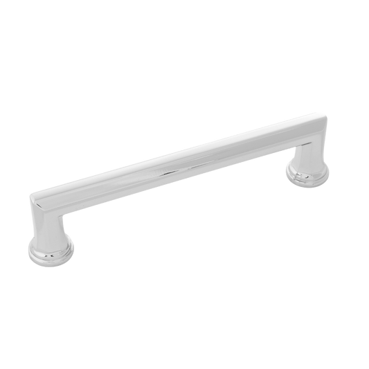 Facette Collection Pull 5-1/16 Inch (128mm) Center to Center Polished Nickel Finish