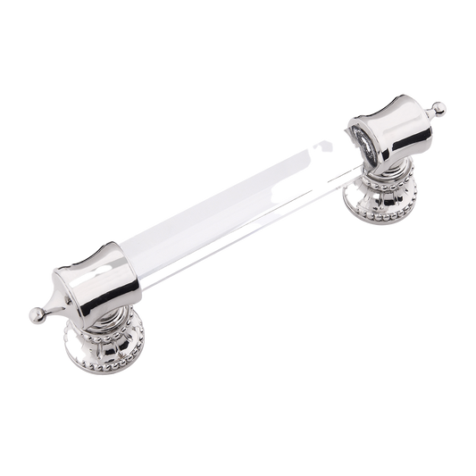 Chautauqua Collection Pull 3-3/4 Inch (96mm) Center to Center Glass with Polished Nickel Finish