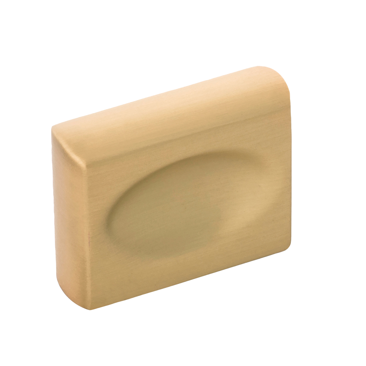 Ingot Collection Knob 1-3/8 Inch x 7/16 Inch Brushed Golden Brass Finish