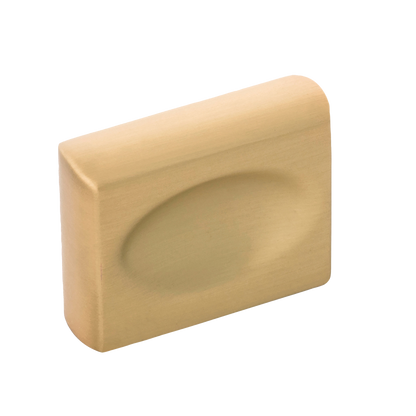 Ingot Collection Knob 1-3/8 Inch x 7/16 Inch Brushed Golden Brass Finish