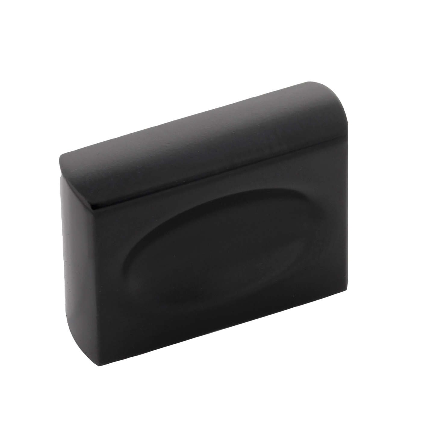 Ingot Collection Knob 1-3/8 Inch x 7/16 Inch Matte Black Finish
