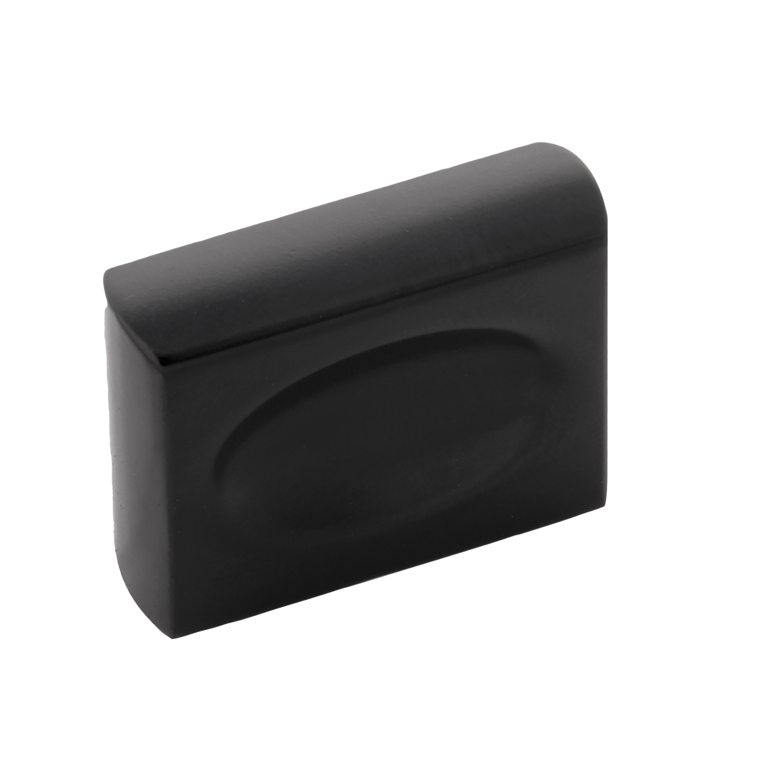 Ingot Collection Knob 1-3/8 Inch x 7/16 Inch Matte Black Finish