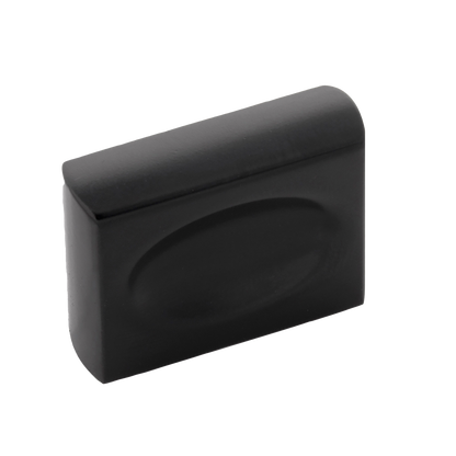 Ingot Collection Knob 1-3/8 Inch x 7/16 Inch Matte Black Finish