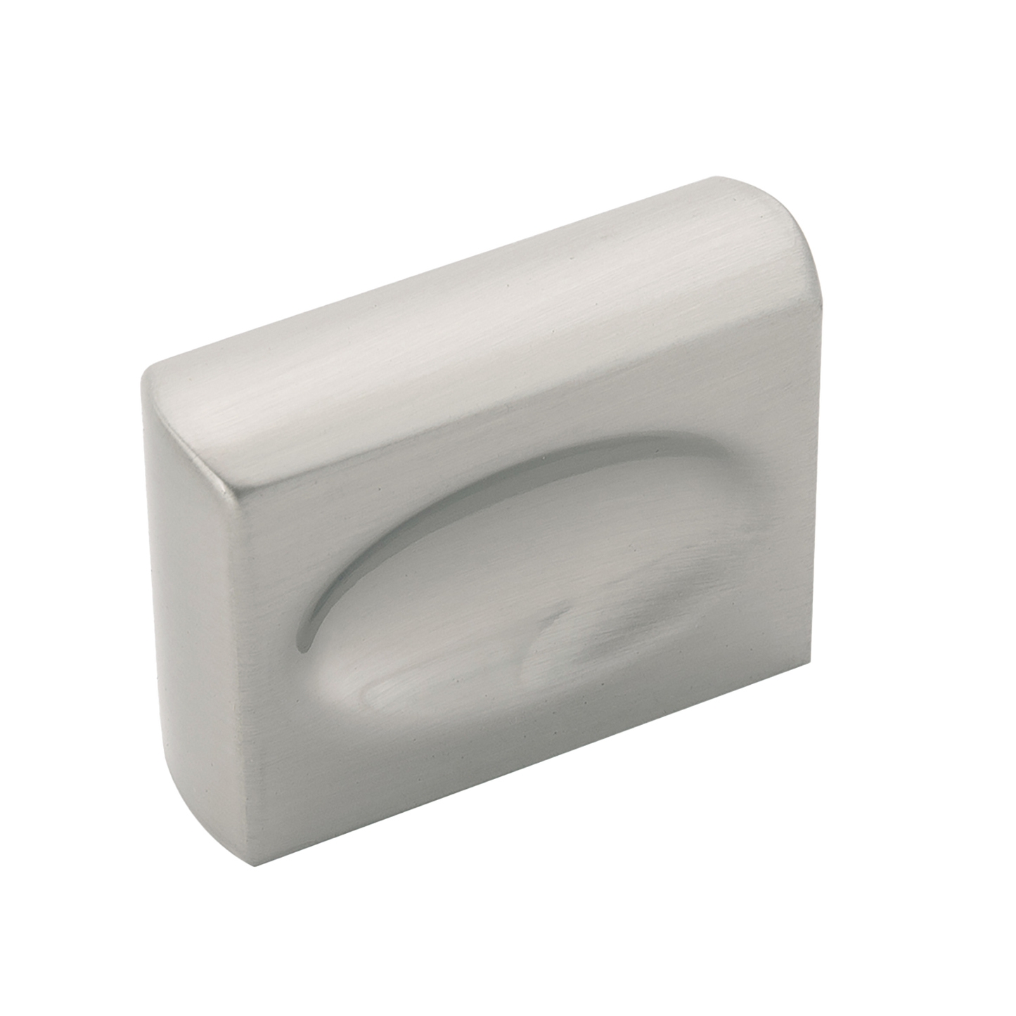 Ingot Collection Knob 1-3/8 Inch x 7/16 Inch Satin Nickel Finish