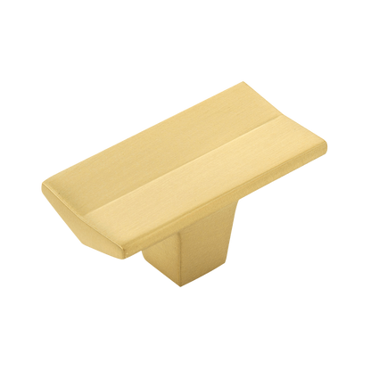 Avenue Collection Knob 2 Inch x 1 Inch Brushed Golden Brass Finish
