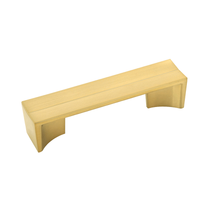 Avenue Collection Pull 3-3/4 Inch (96mm) Center to Center Brushed Golden Brass Finish