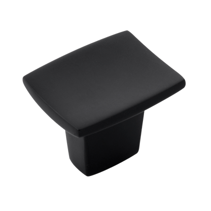Channel Collection Knob 1-1/4 Inch x 1 Inch Matte Black Finish