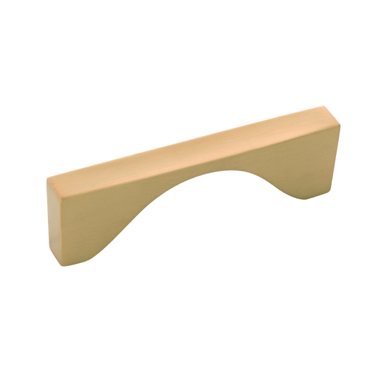 Channel Collection Pull 3 Inch Center to Center Brushed Golden Brass Finish